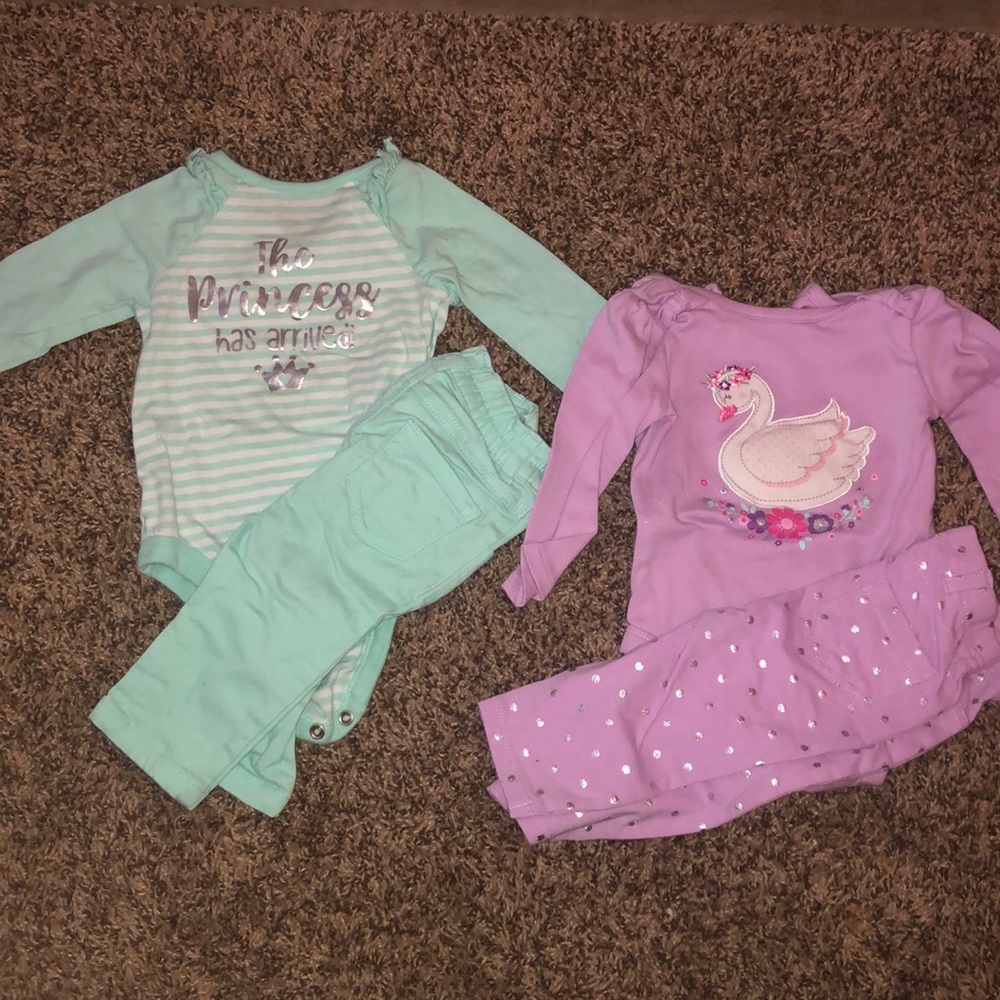 2 long sleeve outfits with pants